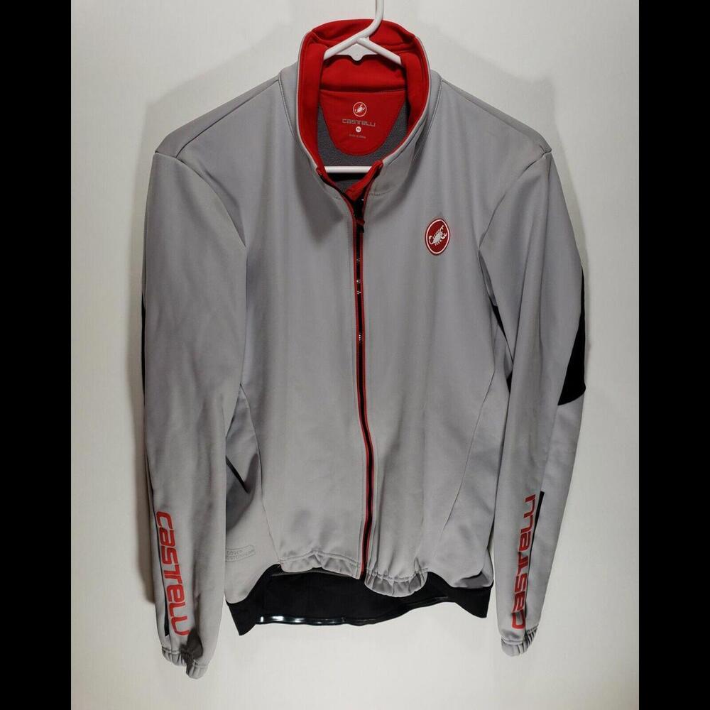 Womens Castelli Milano Full Zip‎ Up Fleece Insulated Cyclist Bike Jacket Size XL